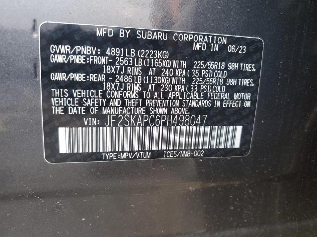 2023 SUBARU FORESTER L - JF2SKAPC6PH498047