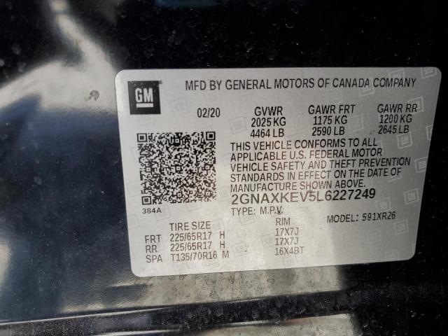 2020 CHEVROLET EQUINOX LT - 2GNAXKEV5L6227249
