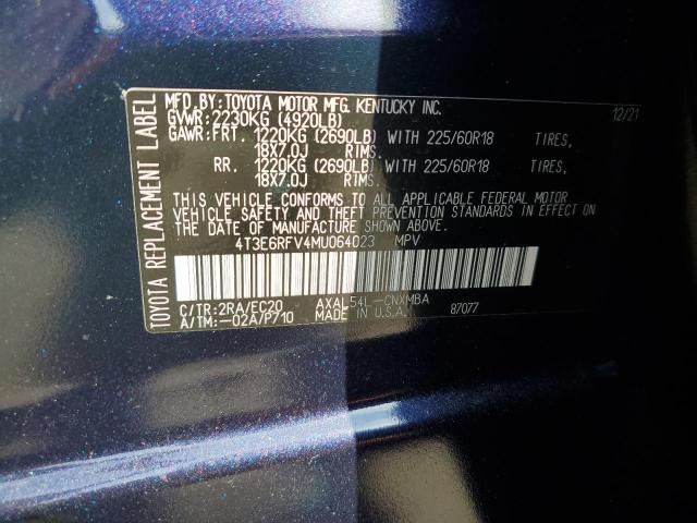 2021 TOYOTA RAV4 XSE - 4T3E6RFV4MU064023