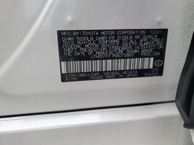 2022 LEXUS LS 500 BAS JTHD51FF7N5015883