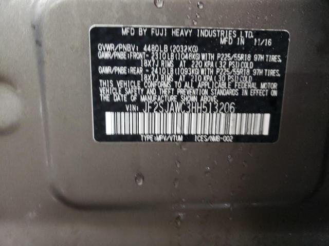 2017 SUBARU FORESTER 2 - JF2SJAWC3HH513206