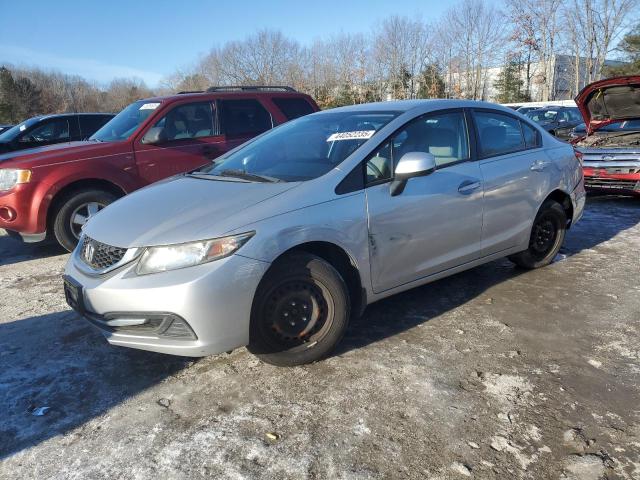 HONDA CIVIC LX 2013 gray sedan 4d gas 19XFB2F59DE093228 photo #1