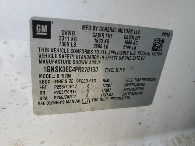 2015 CHEVROLET TAHOE SPEC 1GNSK3EC4FR278130