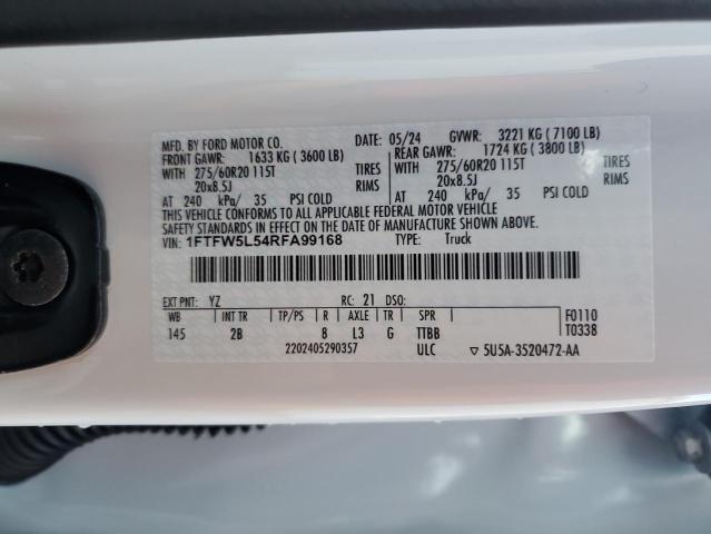 2024 FORD F150 LARIA - 1FTFW5L54RFA99168