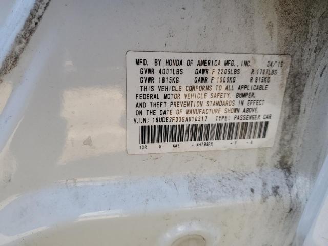 2016 ACURA ILX BASE W - 19UDE2F33GA010317