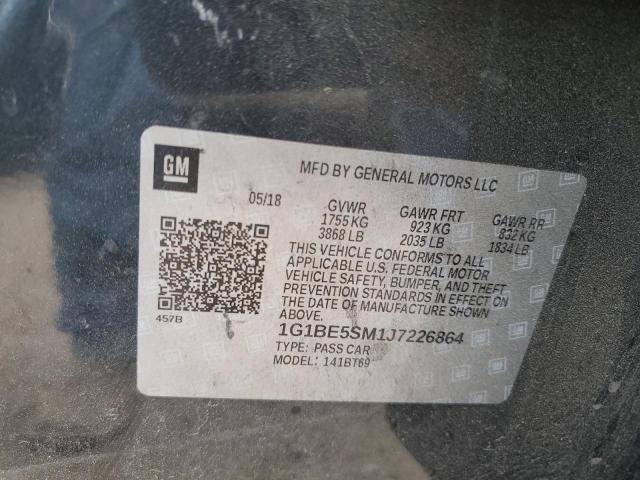 2018 CHEVROLET CRUZE LT - 1G1BE5SM1J7226864