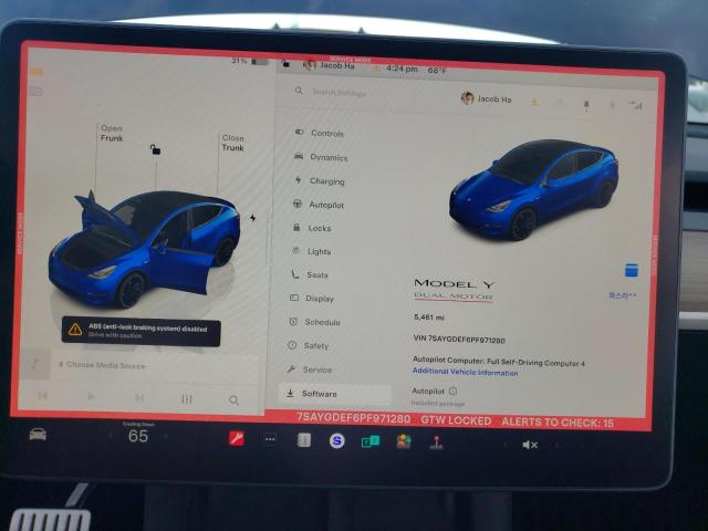 2023 TESLA MODEL Y - 7SAYGDEF6PF971280
