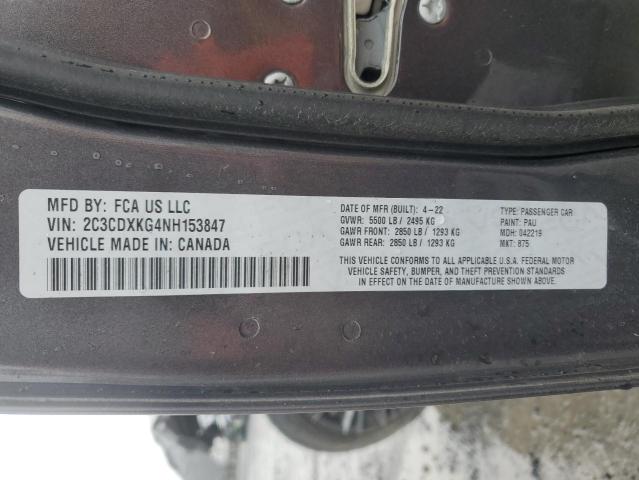 2022 DODGE CHARGER PO - 2C3CDXKG4NH153847