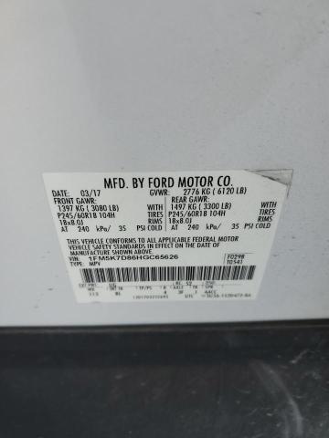 2017 FORD EXPLORER X - 1FM5K7D86HGC65626