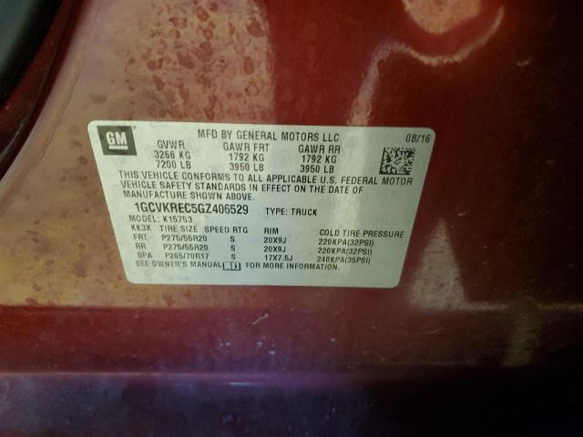 2016 CHEVROLET SILVERADO - 1GCVKREC5GZ406529