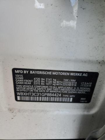 2016 BMW X1 XDRIVE2 - WBXHT3C31GP884424