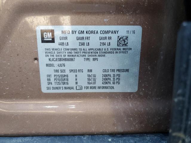 2017 BUICK ENCORE PRE KL4CJESBXHB060867