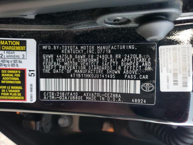 2018 TOYOTA CAMRY L - 4T1B11HK0JU141495