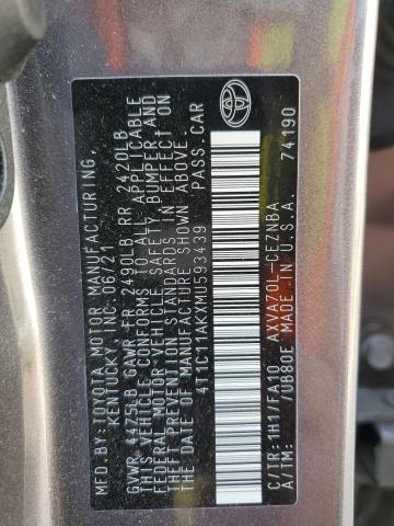 2021 TOYOTA CAMRY LE - 4T1C11AKXMU593439