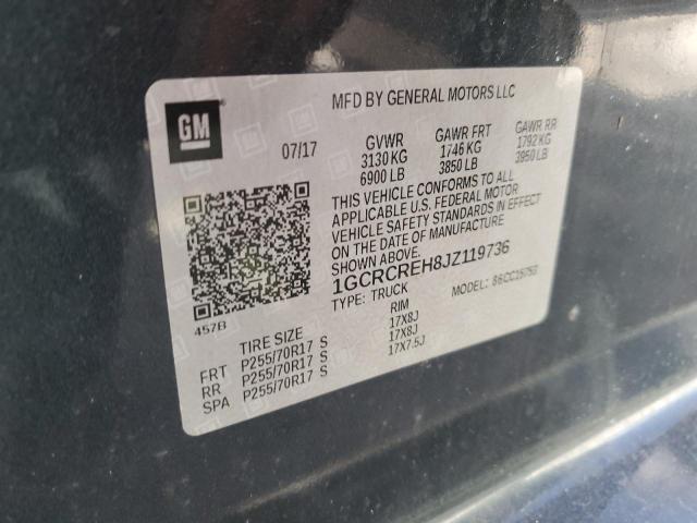 2018 CHEVROLET SILVERADO 1GCRCREH8JZ119736