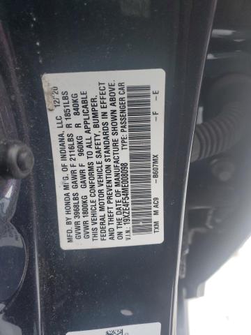 2021 HONDA INSIGHT EX 19XZE4F54ME008098