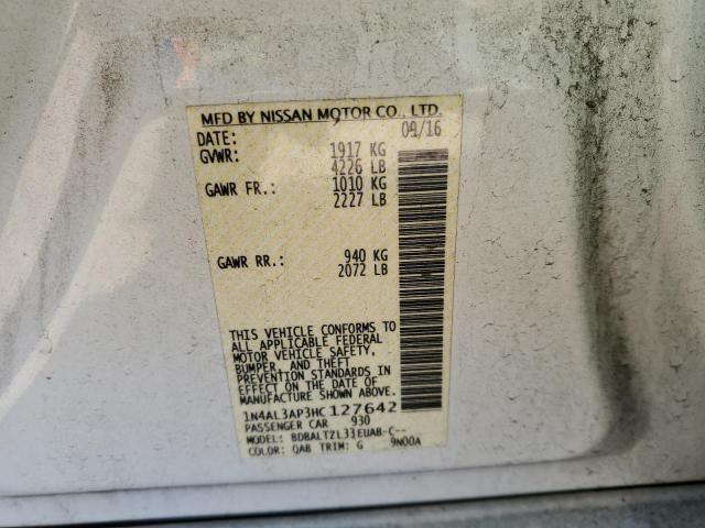 2017 NISSAN ALTIMA 2.5 - 1N4AL3AP3HC127642