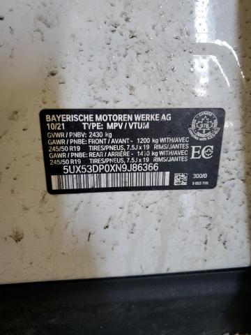 2022 BMW X3 XDRIVE3 - 5UX53DP0XN9J86366