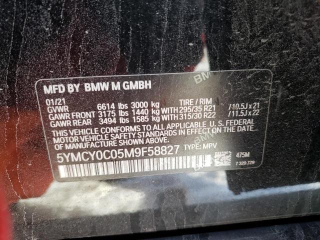 2021 BMW X6 M 5YMCY0C05M9F58827