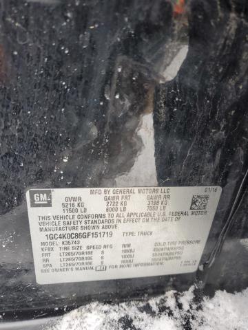 2016 CHEVROLET SILVERADO - 1GC4K0C86GF151719