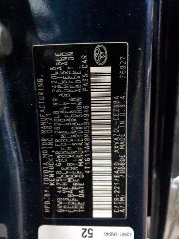 2021 TOYOTA CAMRY SE - 4T1G11AK8MU594946