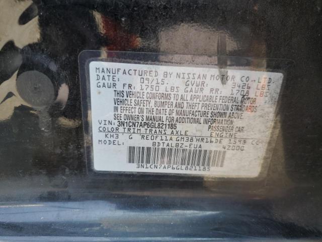 2016 NISSAN VERSA S - 3N1CN7AP6GL821185