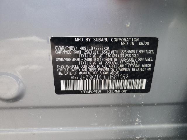 2020 SUBARU FORESTER JF2SKADC3LH581062