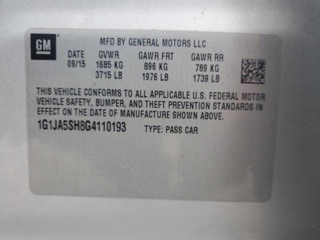 2016 CHEVROLET SONIC LS - 1G1JA5SH8G4110193