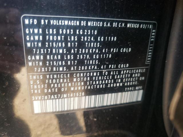 2018 VOLKSWAGEN TIGUAN SE - 3VV2B7AX7JM141526