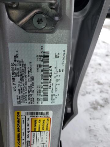 2019 FORD FUSION S - 3FA6P0G75KR275526