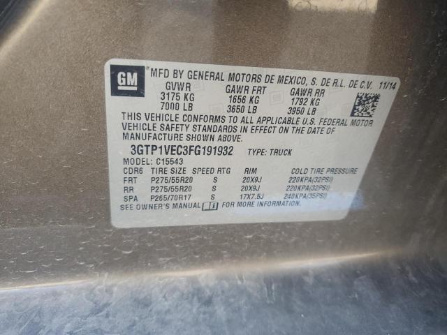 2015 GMC SIERRA C15 - 3GTP1VEC3FG191932