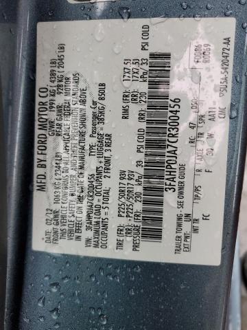 2012 FORD FUSION SEL - 3FAHP0JA7CR300456