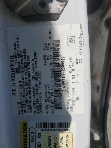 2017 FORD FUSION SE - 3FA6P0LU5HR299989