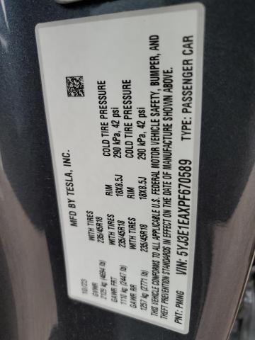 2023 TESLA MODEL 3 - 5YJ3E1EAXPF670589