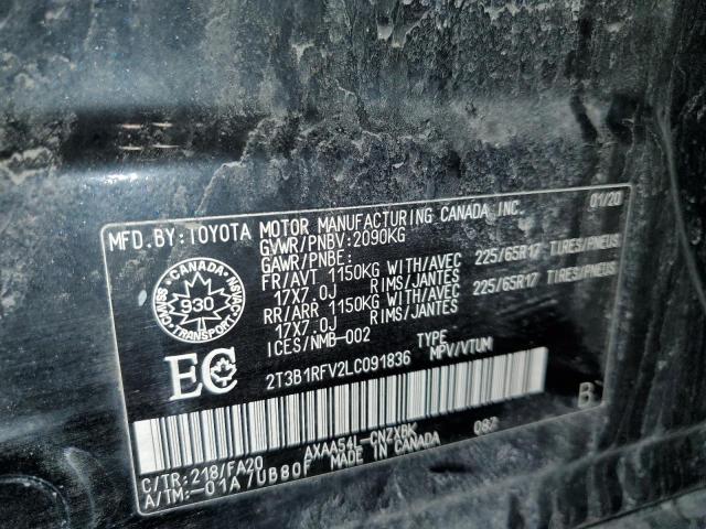 2020 TOYOTA RAV4 LE - 2T3B1RFV2LC091836