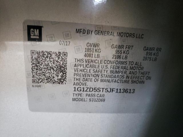 2018 CHEVROLET MALIBU LT - 1G1ZD5ST5JF113613