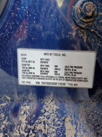 2024 TESLA MODEL Y 7SAYGDED8RF170299