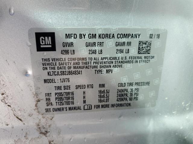2018 CHEVROLET TRAX 1LT - KL7CJLSB2JB648341