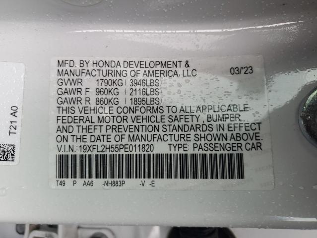 19XFL2H55PE011820 2023 HONDA CIVIC