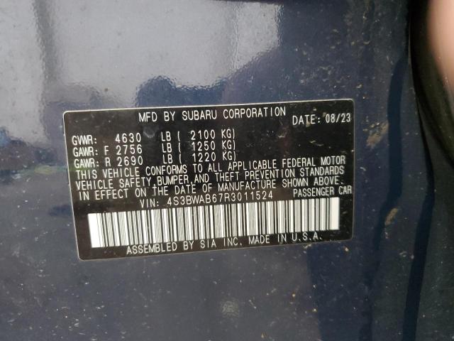 2024 SUBARU LEGACY 4S3BWAB67R3011524