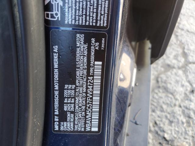 2015 BMW X1 XDRIVE3 WBAVM5C57FVV94724