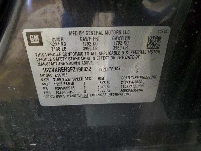 2015 CHEVROLET SILVERADO - 1GCVKREH3FZ198032