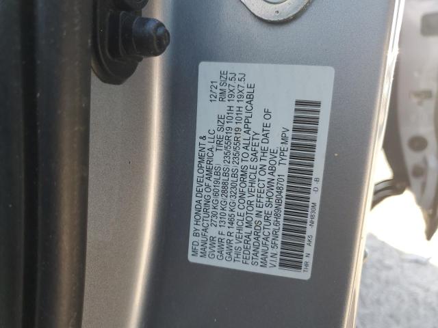 2022 HONDA ODYSSEY TO - 5FNRL6H89NB048701