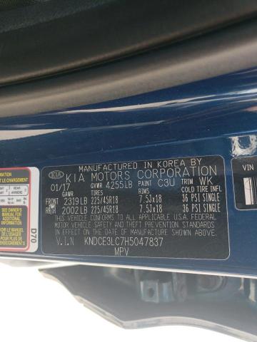 2017 KIA NIRO EX TO KNDCE3LC7H5047837
