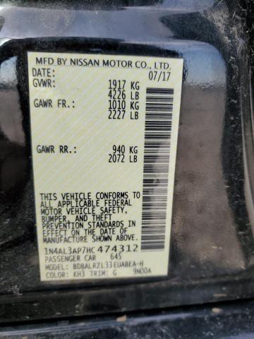 2017 NISSAN ALTIMA 2.5 - 1N4AL3AP7HC474312