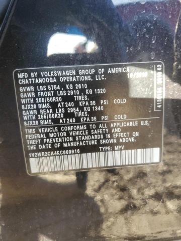 2019 VOLKSWAGEN ATLAS SE - 1V2WR2CA4KC609916
