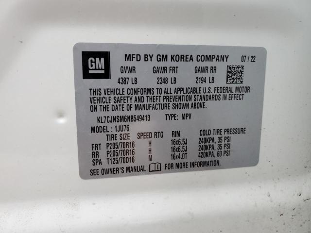 2022 CHEVROLET TRAX LS - KL7CJNSM6NB549413