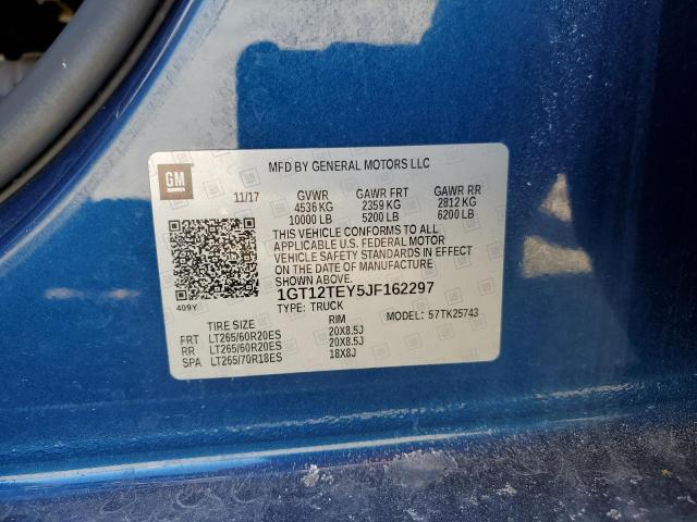 2018 GMC SIERRA K25 - 1GT12TEY5JF162297
