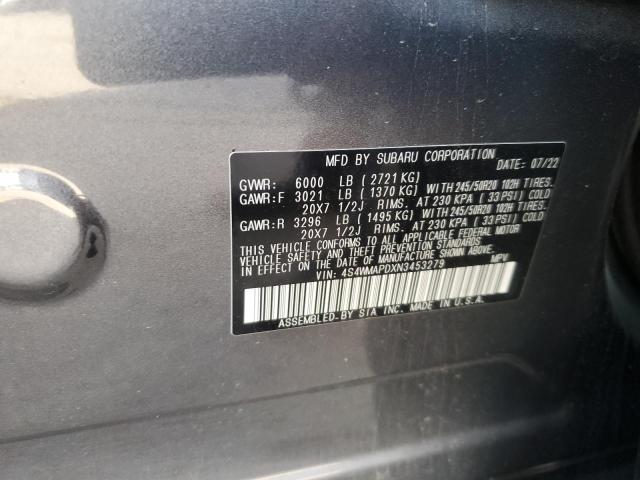 2022 SUBARU ASCENT LIM - 4S4WMAPDXN3453279