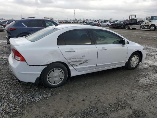 HONDA CIVIC HYBR 2009 white  hybrid engine JHMFA36299S015498 photo #4